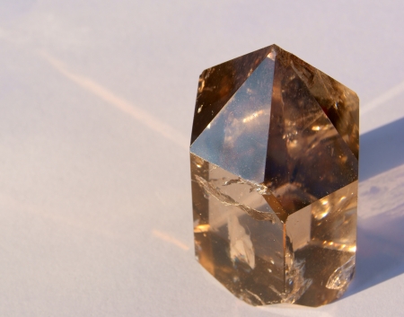 A Smoky Quartz Crystal from Hallelujah Junction, NV, USAの写真素材