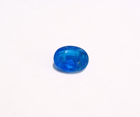 Rare natural blue apatite facet gem の写真素材