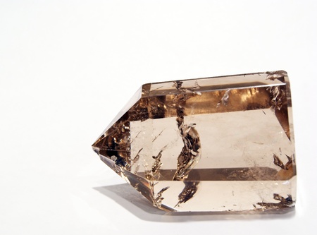 A Smoky Quartz Crystal from Hallelujah Junction, NV, USAの写真素材