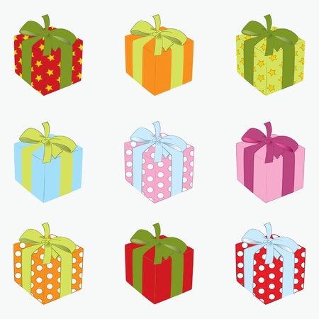 Set of gift box  Vector illustration eps 10  のイラスト素材