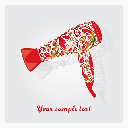 Hairdryer made from leaf pattern  EPS 10   のイラスト素材
