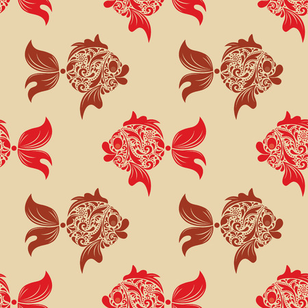 Fish print.のイラスト素材
