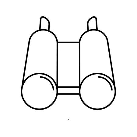 Binoculars flat icon. Single icon. Vector illustration.のイラスト素材