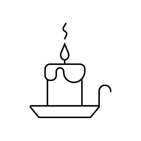candle icon element of halloween icon for mobile concept and web apps.  Premium icon on white background.のイラスト素材