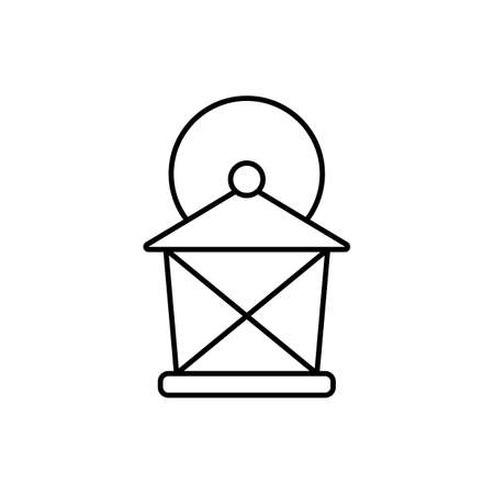 lantern icon element of halloween icon for mobile concept and web apps. Thin line lantern icon can be used for web and mobile. Premium icon on white background.のイラスト素材