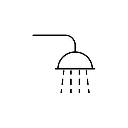 shower icon element of bathhouse icon for mobile concept and web apps. Thin line shower icon can be used for web and mobile. Premium icon on white background.のイラスト素材