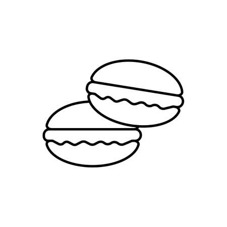 macaroons icon element of bakery icon for mobile concept and web apps. Thin line macaroons icon can be used for web and mobile. Premium icon on white backgroundのイラスト素材