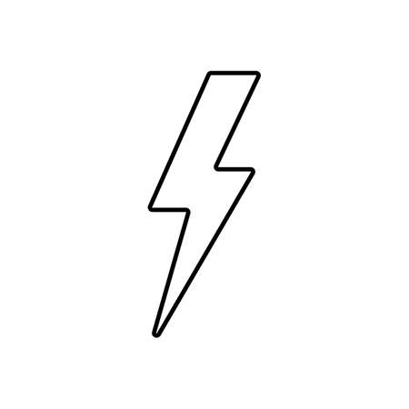 lightning icon element of weather icon for mobile concept and web apps. Thin line lightning icon can be used for web and mobile. Premium icon on white background.のイラスト素材
