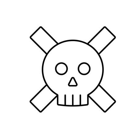 dangerous icon element of security icon for mobile concept and web apps. Thin line dangerous icon can be used for web and mobile. Premium icon on white background.のイラスト素材