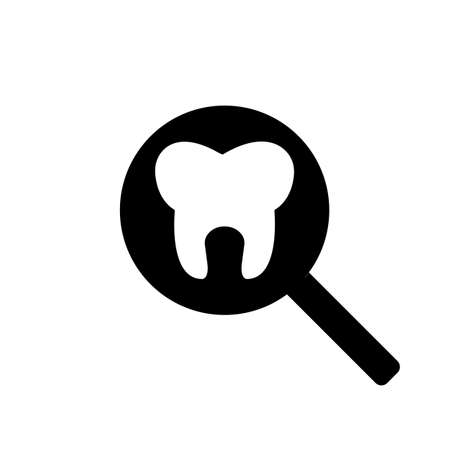 tooth inspect icon element of dentistry icon for mobile concept and web apps. Thin line tooth inspect icon can be used for web and mobile. Premium icon on white background.のイラスト素材