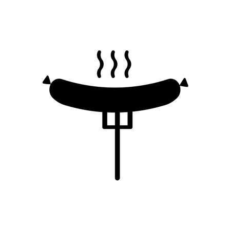 sausage icon element of fast food icon for mobile concept and web apps. Thin line sausage icon can be used for web and mobile. Premium icon on white background.のイラスト素材