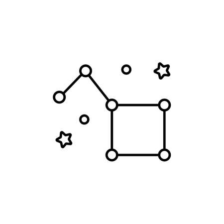 constellation icon element of space icon for mobile concept and web apps. Thin line constellation icon can be used for web and mobile. Premium icon on white background.のイラスト素材