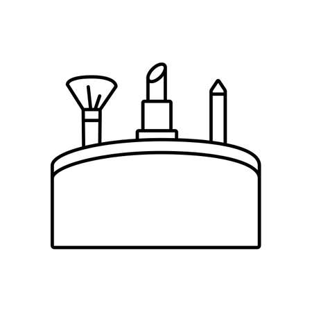 cosmetic bag icon element of make up icon for mobile concept and web apps. Thin line cosmetic bag icon can be used for web and mobile. Premium icon on white background.のイラスト素材