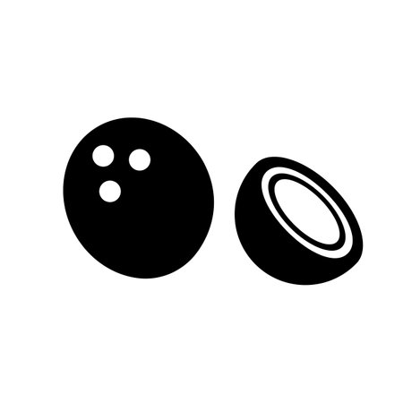 coconut icon element of fruit icon for mobile concept and web apps. Thin line coconut icon can be used for web and mobile. Premium icon on white background.のイラスト素材
