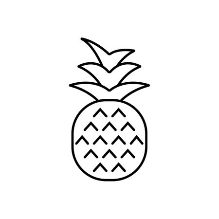 pineapple icon element of fruit icon for mobile concept and web apps. Thin line pineapple icon can be used for web and mobile. Premium icon on white background.のイラスト素材
