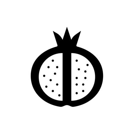 garnet icon element of fruit icon for mobile concept and web apps. Thin line garnet icon can be used for web and mobile. Premium icon on white background.のイラスト素材