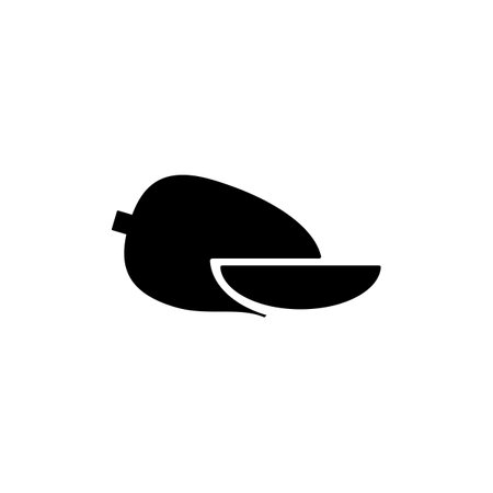 mango icon element of fruit icon for mobile concept and web apps. Thin line mango icon can be used for web and mobile. Premium icon on white background.のイラスト素材