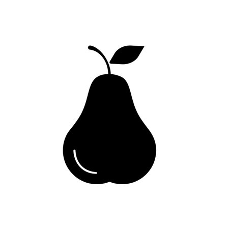 pear icon element of fruit icon for mobile concept and web apps. Thin line pear icon can be used for web and mobile. Premium icon on white background.のイラスト素材