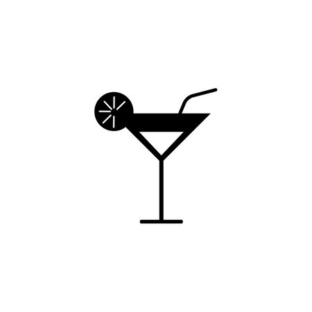 cocktail icon element of bar icon for mobile concept and web apps. Thin line cocktail icon can be used for web and mobile. Premium icon on white background.のイラスト素材