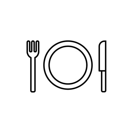 tableware icon element of restaurant icon for mobile concept and web apps. Thin line tableware icon can be used for web and mobile. Premium icon on white background.のイラスト素材