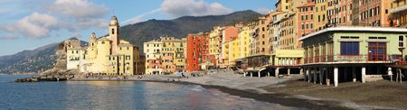 Basilica di Santa Maria Assunata in Camogli. Italian Rivieraの写真素材