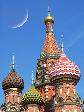 St. Basil cathedral in Moscowの写真素材