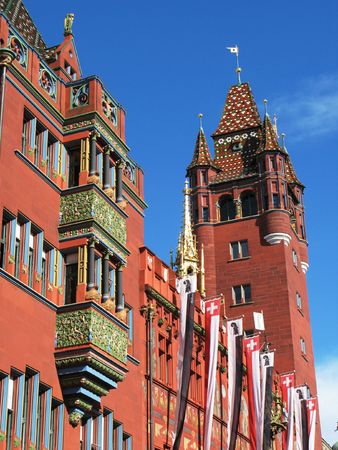 Basel City Hallの写真素材