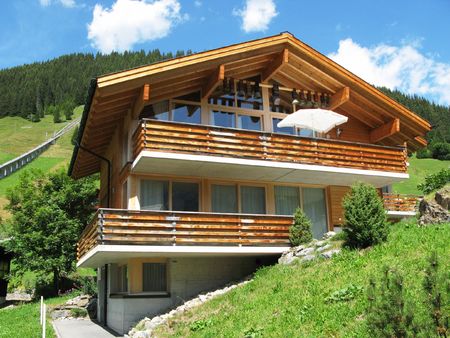 Holiday cottage in Muerren, Switzerlandのeditorial素材