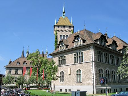 National Swiss historical museum in Zurich の写真素材