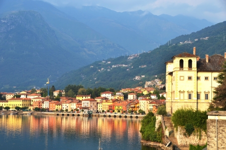 Gravedona town at the famous Italian lake Como 