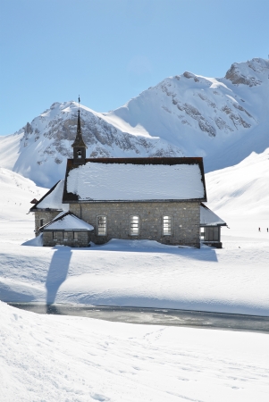 Chapel in Melchsee-Frutt, Switzerlandの写真素材