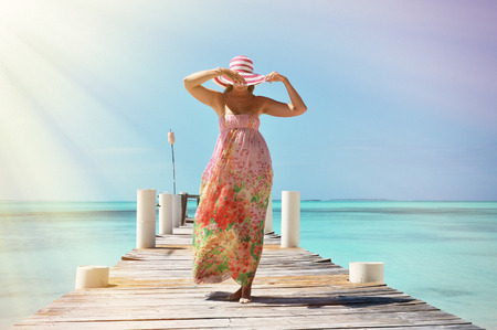 Beach scene. Exuma, Bahamasの写真素材