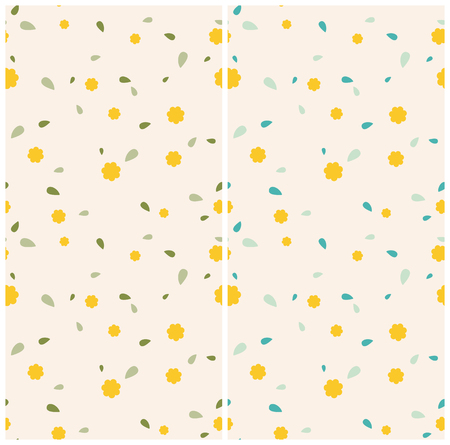 Seamless flowers pattern, cute floral texture, vector illustrationのイラスト素材