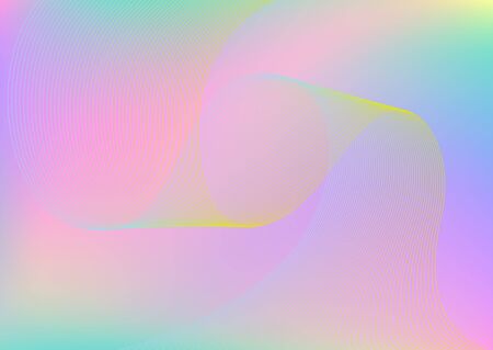 Abstract blue and green wave lines on colorful background. Wavy smooth stripe pattern. Vector Illustration.のイラスト素材