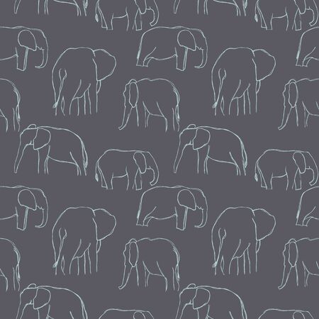 Vector elephants seamless pattern background.のイラスト素材