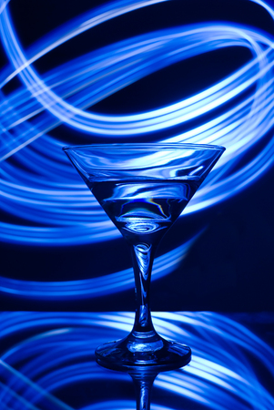 glasses with a cocktail in a nightclubの写真素材