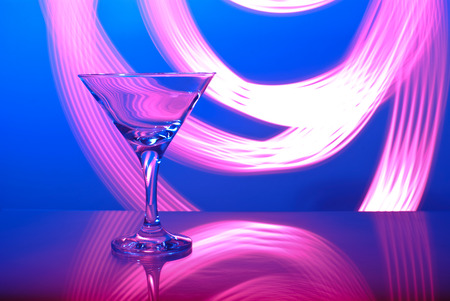 glasses with a cocktail in a nightclubの写真素材