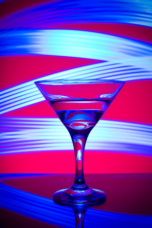 glasses with a cocktail in a nightclubの写真素材