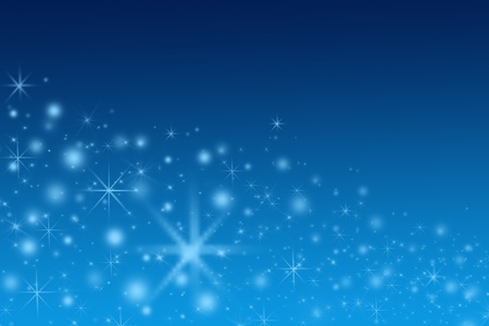 shiny stars in blue backgroundの写真素材