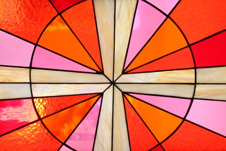 Stained glass window in the churchのeditorial素材