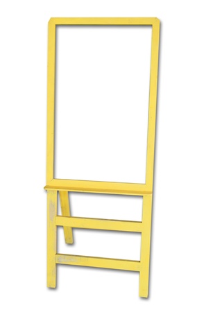 Yellow billboard in isolatedの写真素材