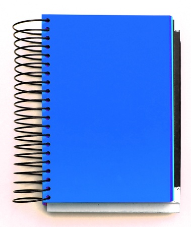 Blue blank notebookの写真素材
