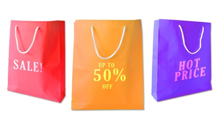 Sale shopping bags isolatedの写真素材