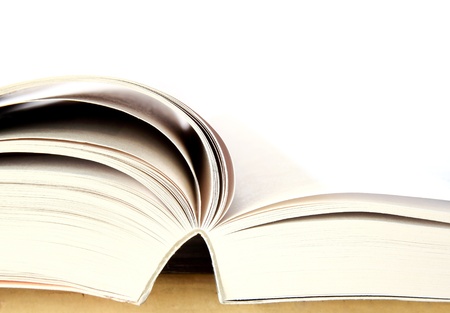 Book open in white background