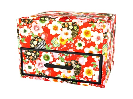 Red japan casket isolatedの写真素材