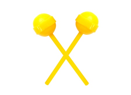 sweet lollipops isolated on white backgroundの写真素材