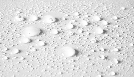 drops of water on white backgroundの写真素材