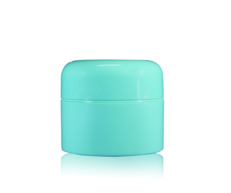 Cosmetics cream bottle with a white backgroundの写真素材