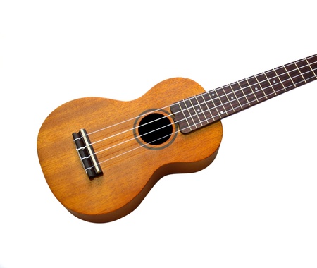 Ukulele isolated on white backgroundの写真素材