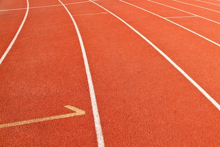 athletic lanes in stadiumの写真素材